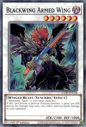 Blackwing Armed Wing (L5DD-ENC28) -  - 1st Edition - Legendary 5D's Decks
