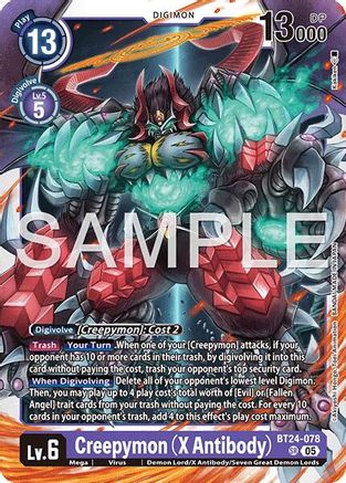 Creepymon (X Antibody) (BT24-078) Foil Super Rare - Time Stranger