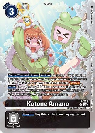 Kotone Amano (Time Stranger Box Topper) (P-224) Foil Promo - Digimon Promotion Cards