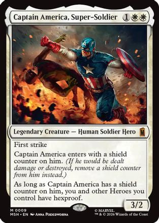 Captain America, Super-Soldier (MSH-009) - Marvel Super Heroes - Foil