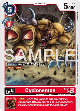 Cyclonemon (BT24-011)  Common - Time Stranger
