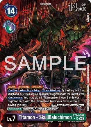 Titamon + SkullBaluchimon (Alternate Art) (BT24-081) Foil Super Rare - Time Stranger