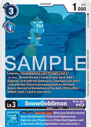 SnowGoblinmon (BT24-021)  Common - Time Stranger