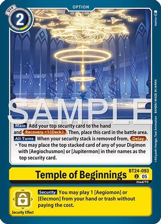 Temple of Beginnings (BT24-093)  Uncommon - Time Stranger