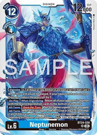 Neptunemon (BT24-030) Foil Super Rare - Time Stranger