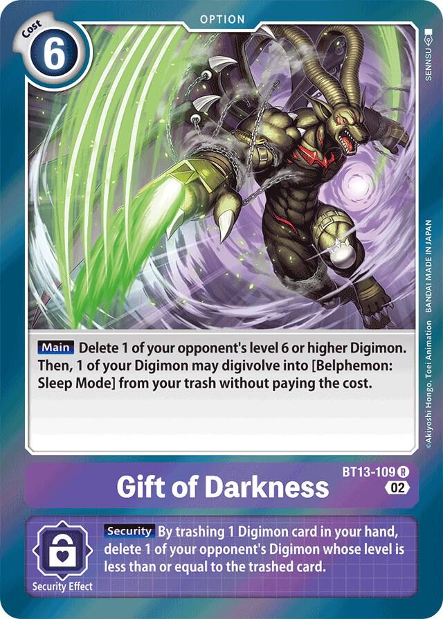 Gift of Darkness BT13-109 R (Versus Royal Knights)  - Foil