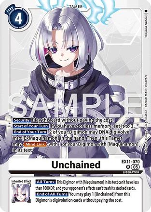 Unchained (EX11-070) Foil Rare - Dawn of Liberator