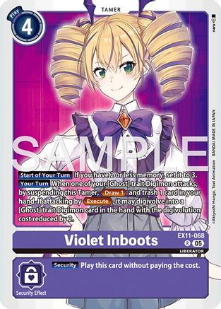 Violet Inboots (EX11-068) Foil Rare - Dawn of Liberator