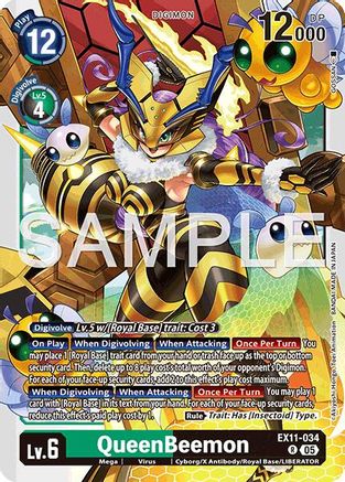 QueenBeemon (EX11-034) Foil Rare - Dawn of Liberator