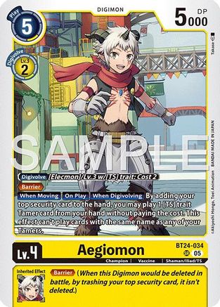 Aegiomon (BT24-034) Foil Super Rare - Time Stranger