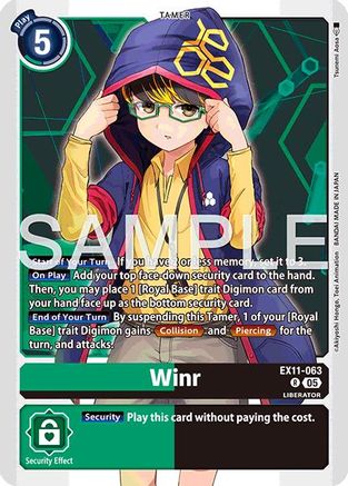 Winr (EX11-063) Foil Rare - Dawn of Liberator
