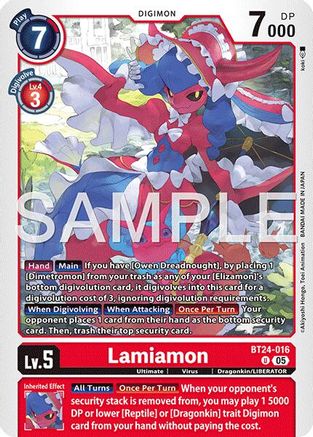 Lamiamon (BT24-016)  Uncommon - Time Stranger