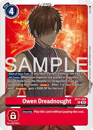 Owen Dreadnought (EX11-054) Foil Rare - Dawn of Liberator