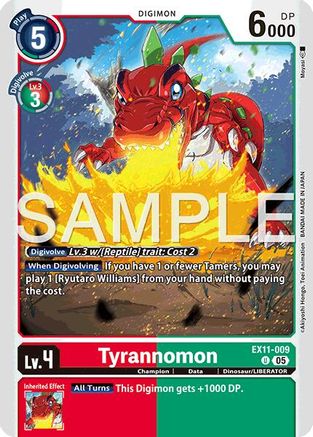Tyrannomon (EX11-009)  Uncommon - Dawn of Liberator
