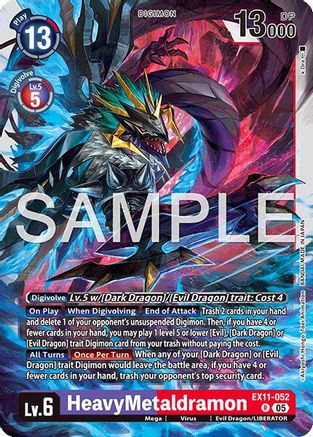 HeavyMetaldramon (EX11-052) Foil Rare - Dawn of Liberator