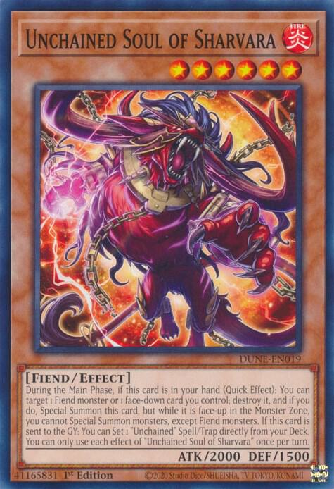 Unchained Soul of Sharvara DUNE-EN019 (Duelist Nexus)  - 1st Edition