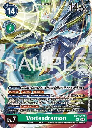 Vortexdramon (EX11-074) Foil Secret Rare - Dawn of Liberator