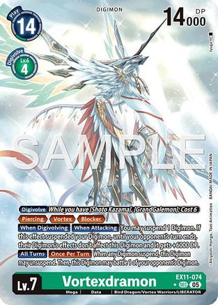 Vortexdramon (Alternate Art) (EX11-074) Foil Secret Rare - Dawn of Liberator