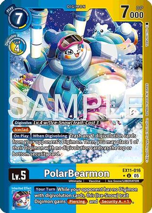 PolarBearmon (Limited Foil) (EX11-016) Foil Uncommon - Dawn of Liberator