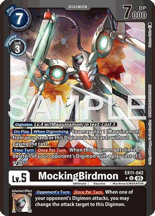 MockingBirdmon (Limited Foil) (EX11-042) Foil Uncommon - Dawn of Liberator