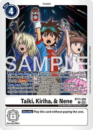 Taiki, Kiriha, & Nene (Reprint) (BT11-095) Foil Rare - Advanced Booster Digimon Generation