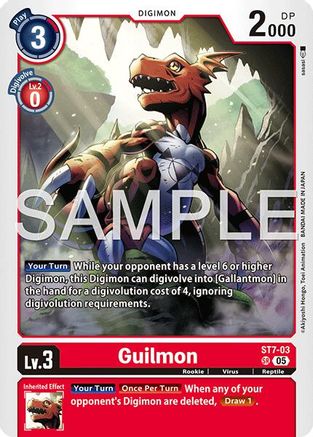 Guilmon - ST7-03 (Reprint) (ST7-03) Foil Super Rare - Advanced Booster Digimon Generation