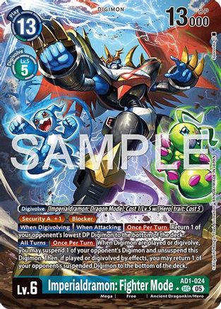 Imperialdramon: Fighter Mode - AD1-024 (Alternate Art) (AD1-024) Foil Secret Rare - Advanced Booster Digimon Generation