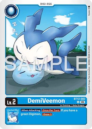 DemiVeemon - BT12-002 (Reprint) (BT12-002) Foil Uncommon - Advanced Booster Digimon Generation