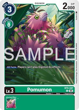 Pomumon (Reprint) (BT9-047) Foil Common - Advanced Booster Digimon Generation