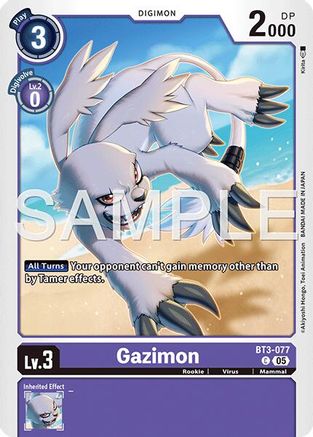 Gazimon (Reprint) (BT3-077) Foil Common - Advanced Booster Digimon Generation
