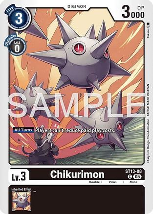 Chikurimon (Reprint) (ST13-08) Foil Common - Advanced Booster Digimon Generation