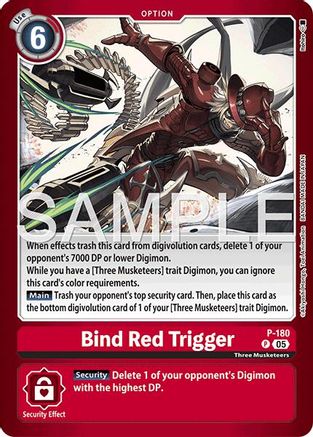 Bind Red Trigger (P-180) Foil Promo - Limited Card Pack -Another Knight-
