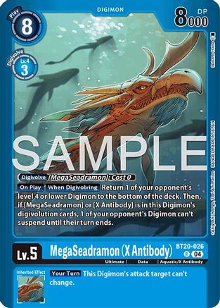 MegaSeadramon (X Antibody) (BT20-026) Foil Rare - Limited Card Pack -Another Knight-