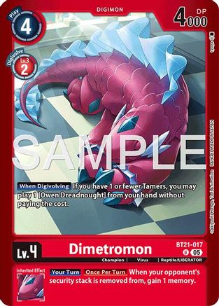 Dimetromon - BT21-017 (BT21-017) Foil Uncommon - Limited Card Pack -Another Knight-
