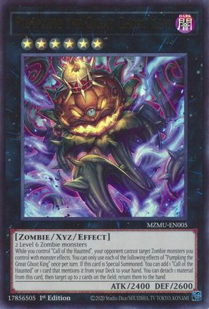 Pumpking the Great Ghost King (MZMU-EN005) - Ultra Rare - 1st Edition - Maze of Muertos