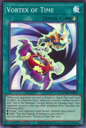 Vortex of Time (MZMU-EN009) - Super Rare - 1st Edition - Maze of Muertos