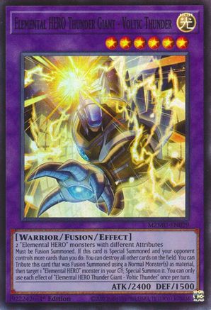 Elemental HERO Thunder Giant - Voltic Thunder (MZMU-EN029) - Super Rare - 1st Edition - Maze of Muertos