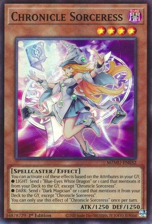 Chronicle Sorceress (MZMU-EN032) - Super Rare - 1st Edition - Maze of Muertos