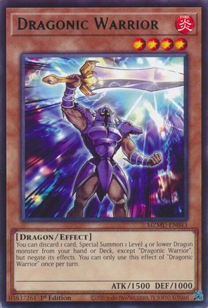 Dragonic Warrior (MZMU-EN043) - Rare - 1st Edition - Maze of Muertos