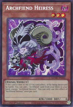 Archfiend Heiress (MZMU-EN066) - Secret Rare - 1st Edition - Maze of Muertos