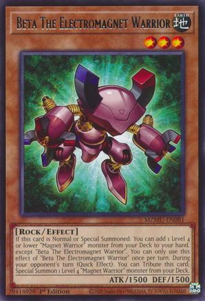 Beta The Electromagnet Warrior (MZMU-EN081) - Rare - Maze of Muertos