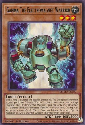 Gamma The Electromagnet Warrior (MZMU-EN082) - Rare - Maze of Muertos