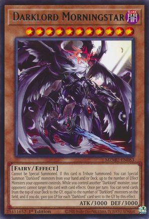 Darklord Morningstar (MZMU-EN083) - Rare - 1st Edition - Maze of Muertos