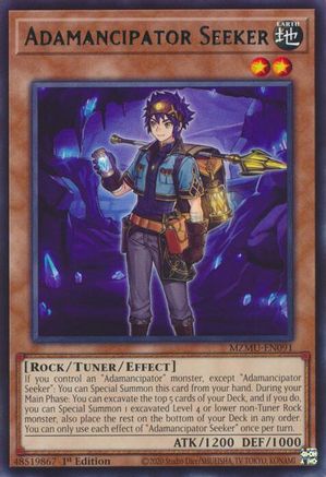 Adamancipator Seeker (MZMU-EN091) - Rare - Maze of Muertos