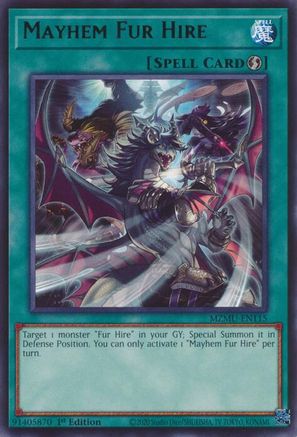 Mayhem Fur Hire (MZMU-EN115) - Rare - Maze of Muertos