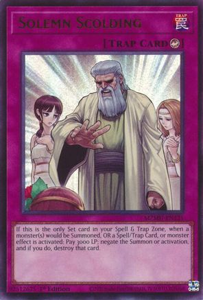 Solemn Scolding (MZMU-EN121) - Ultra Rare - 1st Edition - Maze of Muertos