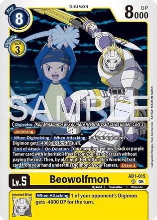 Beowolfmon (AD1-015) Foil Super Rare - Advanced Booster Digimon Generation