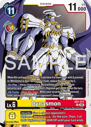 Dynasmon - AD1-017 (AD1-017) Foil Rare - Advanced Booster Digimon Generation
