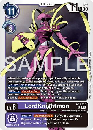 LordKnightmon - AD1-018 (AD1-018) Foil Rare - Advanced Booster Digimon Generation