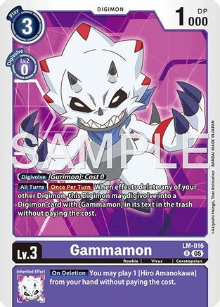 Gammamon - LM-016 (Reprint) (LM-016) Foil Rare - Advanced Booster Digimon Generation